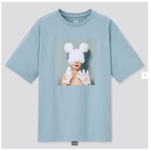 Uniqlo Yuni Yoshida Disney Mickey Soap Bubbles Short-Sleeve Graphic T-Shirt blue
